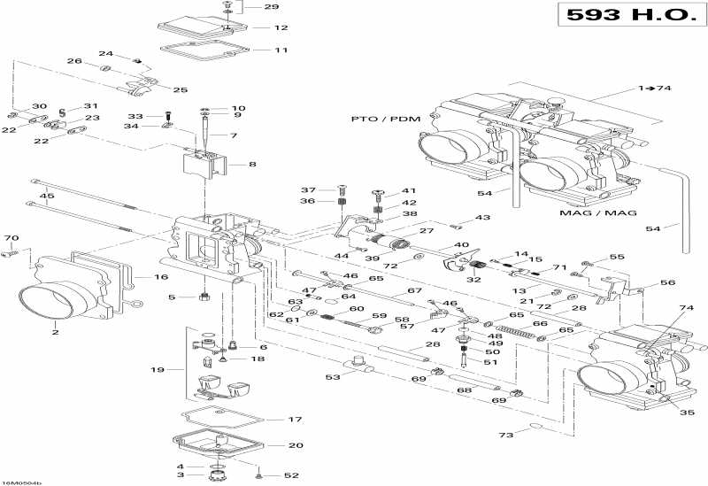 snowmobile Skidoo  GTX 600 HO, 2005 - Carburetor 593ho