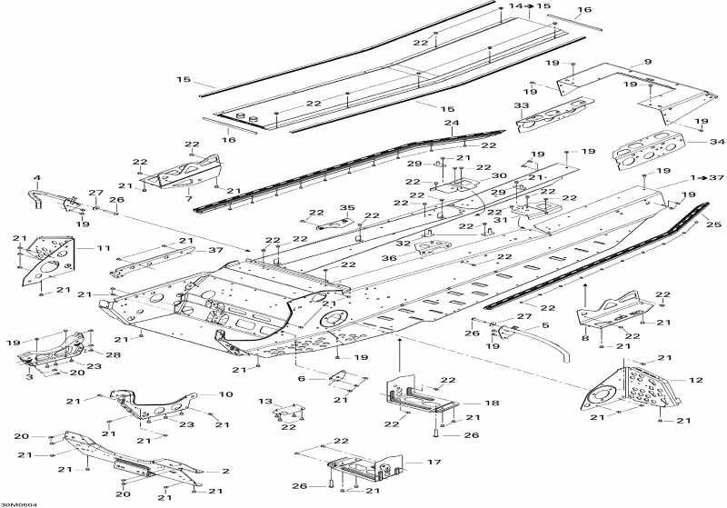 ski-doo GTX 600 HO, 2005 ������ - Frame 600ho