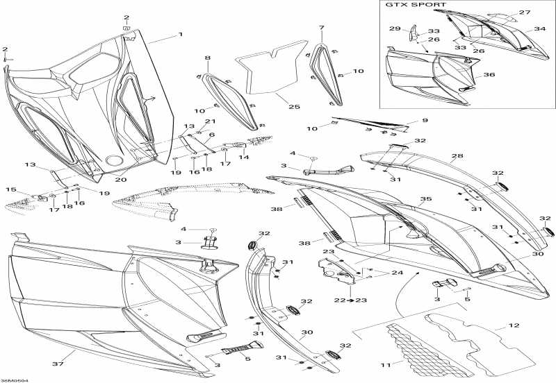 snowmobile ski-doo - Hood 600ho