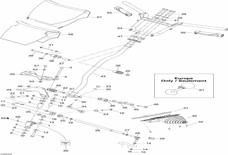 �������� Skidoo ����������� GTX 600 HO SDI, 2005 - Steering System