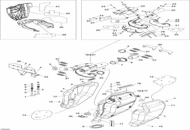  Skidoo  Legend V-1000, 2005 - Exhaust System