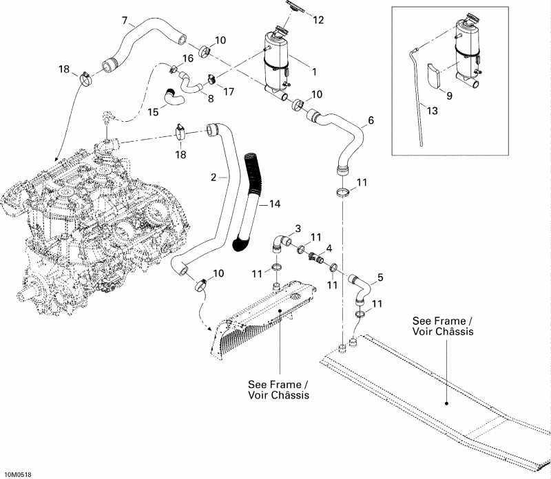 snowmobile Skidoo Mach Z 1000 SDI, 2005 - Cooling System
