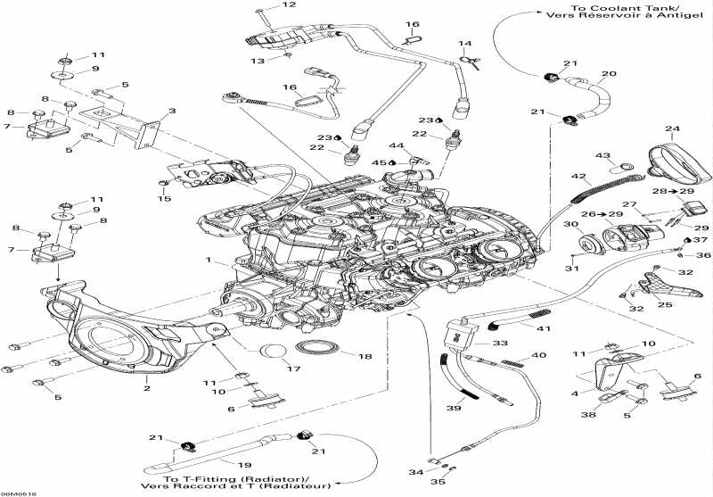 snowmobile Skidoo  Mach Z 1000 SDI, 2005 - Engine