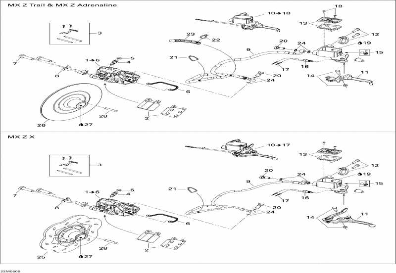  Ski-doo MX Z 500SS Trail & Adrenaline, 2005 - Hydraulic 