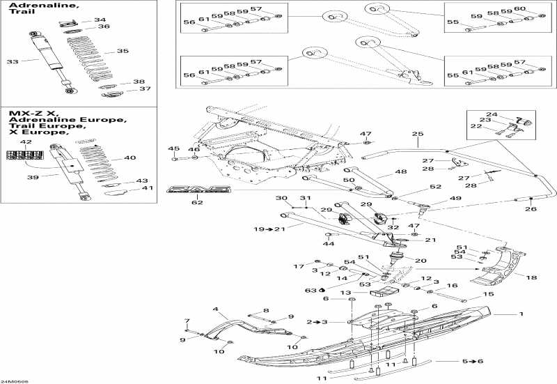  Ski-doo  MX Z 500SS Trail & Adrenaline, 2005 -    