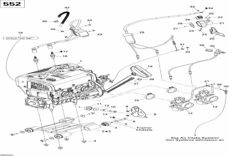 SKIDOO - Engine And Engine Support 550f