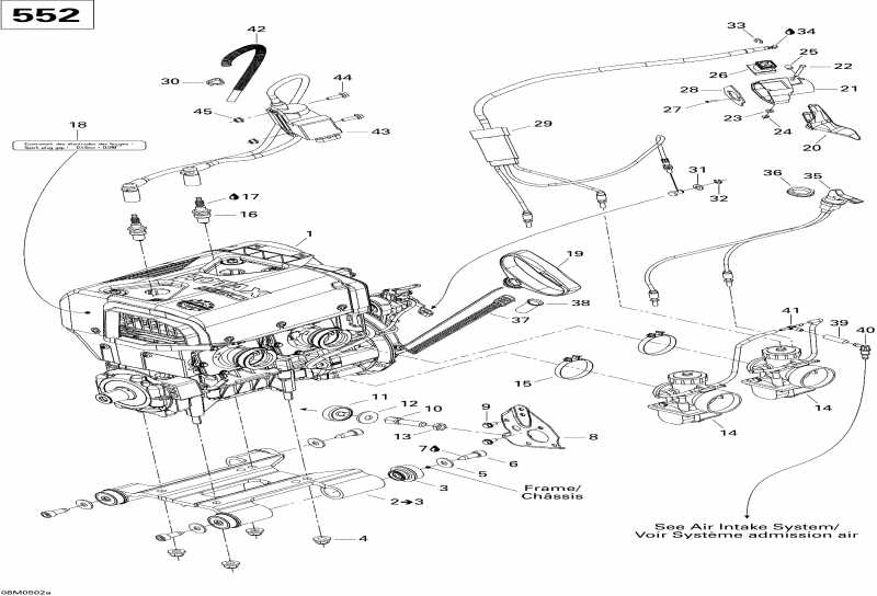 BRP MX Z 550F, 2005 - Engine And Engine Support 550f
