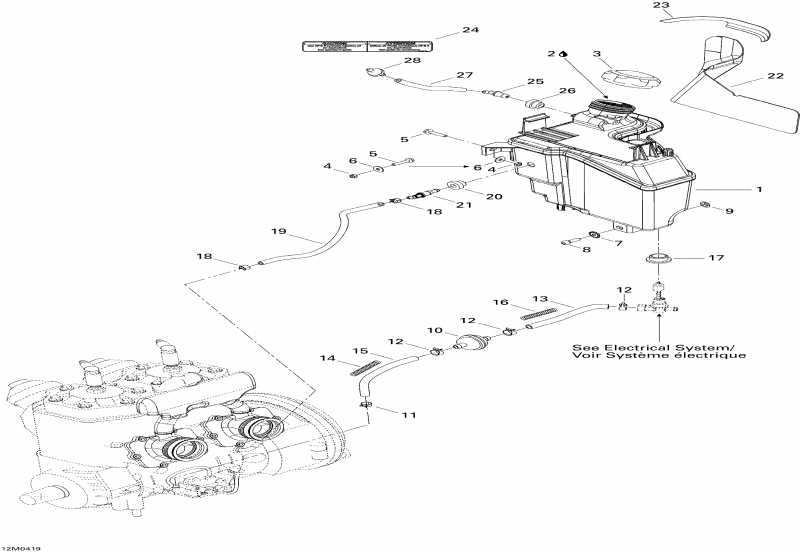  ski-doo MX Z 600 HO SDI Renegade, Early Intro, 2005 - Oil System