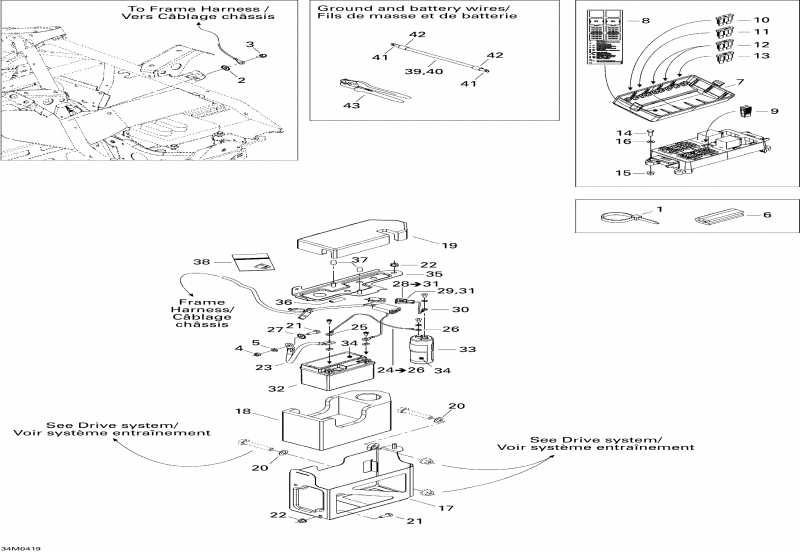  BRP MX Z 600 HO SDI Renegade, Early Intro, 2005 - Battery  Accesories