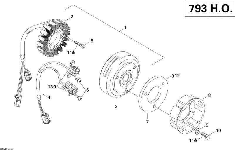  ski-doo MX Z 800 HO Adrenaline & X, 2005  - Magneto 793ho