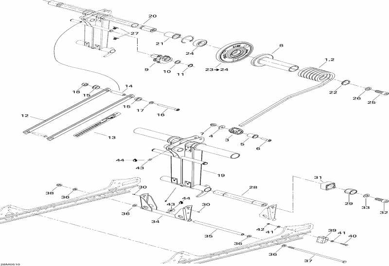 snowmobile Skidoo - Rear Arm