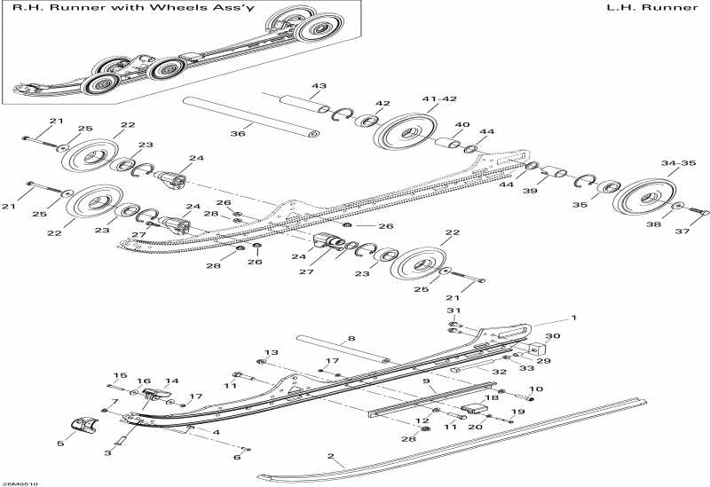 snowmobile BRP MX Z X 440 Racing, 2005  - Rear Suspension