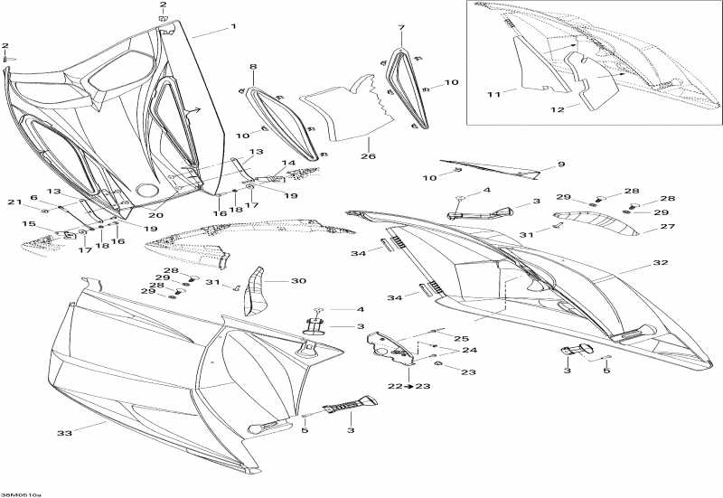  BRP MX Z X 440 Racing, 2005 - Hood