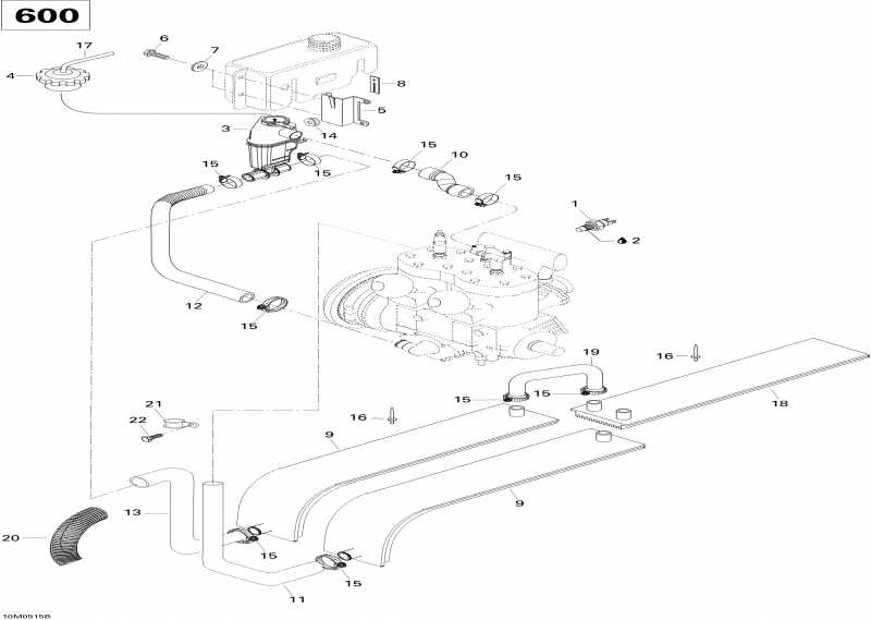  Ski-doo Skandic SUV 600, 2005  - Cooling System (600)