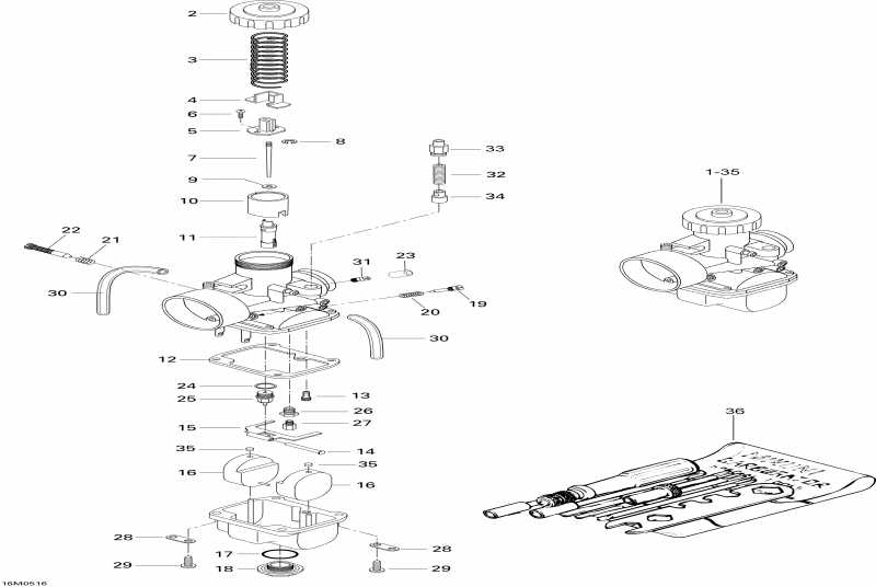 snowmobile  Skandic SWT 550F, 2005 - Carburetor 550f