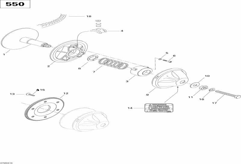  Ski-doo - Drive Pulley 550f