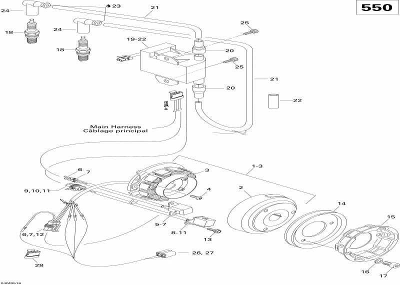 snowmobile Ski Doo Skandic WT 550F, 2005 ������ - Magneto 550f