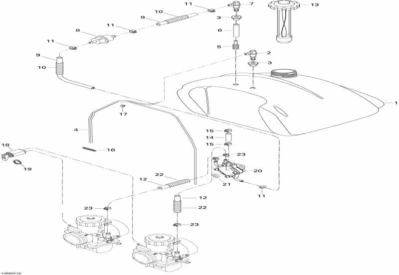 �������� ski-doo Skandic WT 600, 2005 ������ - Fuel System 600wt