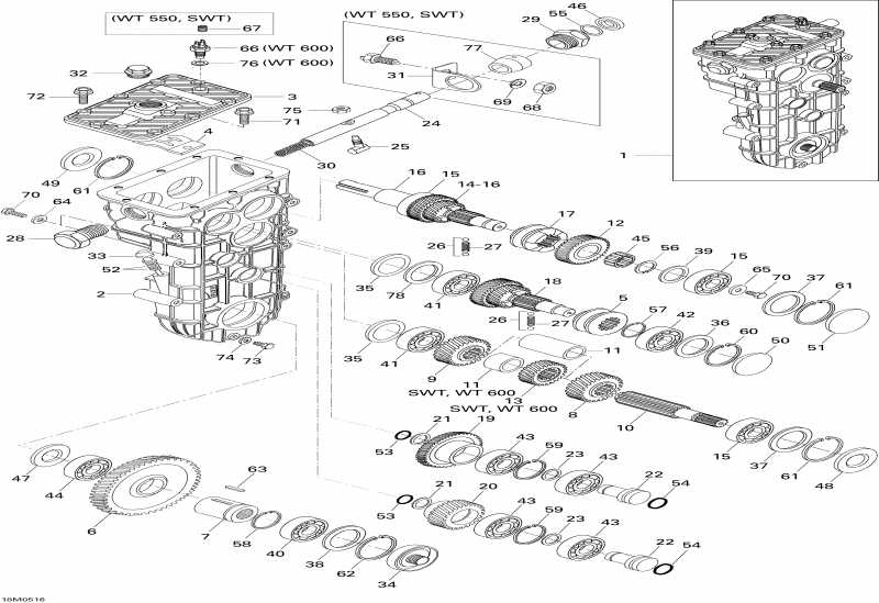 BRP Skandic WT 600, 2005  - Transmission 600 Wt