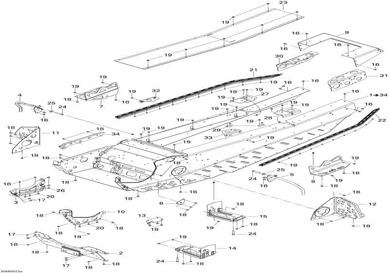 snowmobile ski-doo Summit 550F, 2005  - Frame