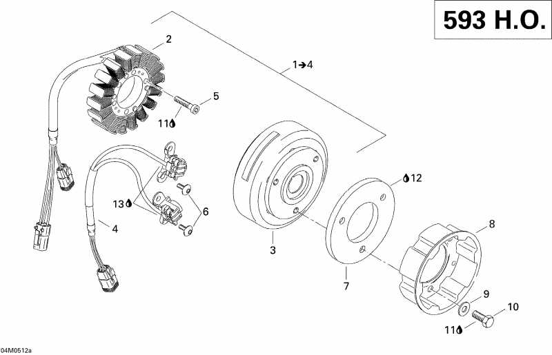  SKIDOO Summit 600 HO, 2005 - Magneto 593ho
