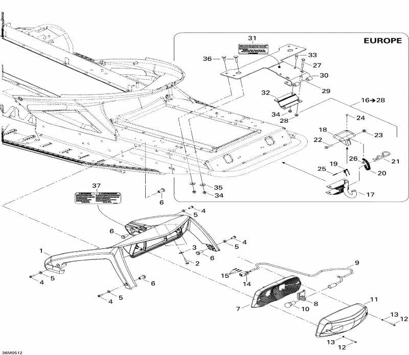   Summit 600 HO, 2005 - Luggage Rack