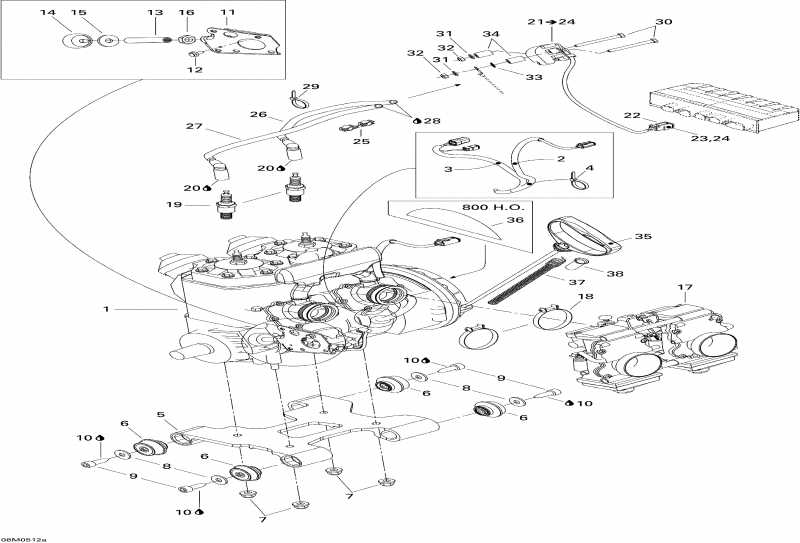 snowmobile ski-doo ����������� Summit 800 HO, 2005 - Engine 1, 800ho