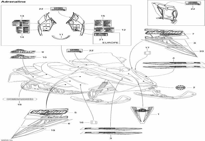 snowmobile BRP  Summit 800 HO, 2005 -  Adrenaline 800ho