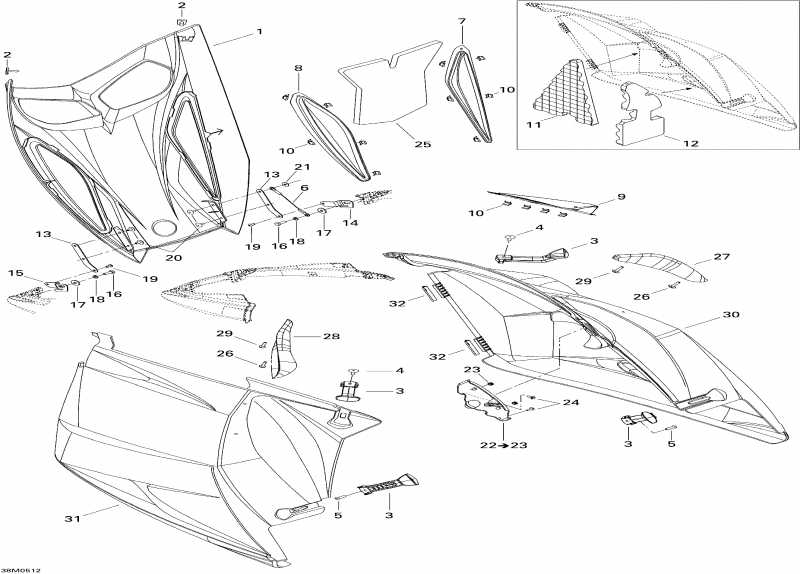 snowmobile   Summit 800 HO, 2005 - Hood