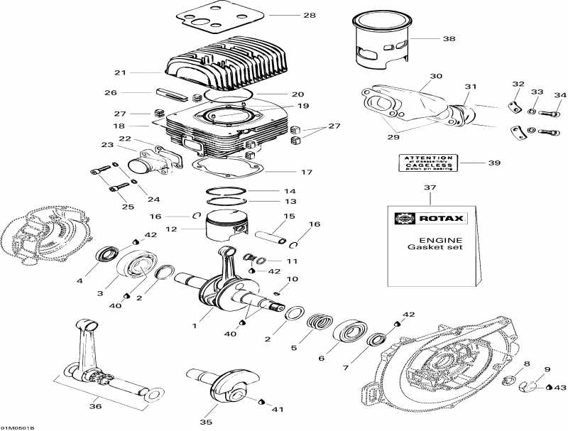  BRP Tundra R, 2005  - Crankshaft And Pistons