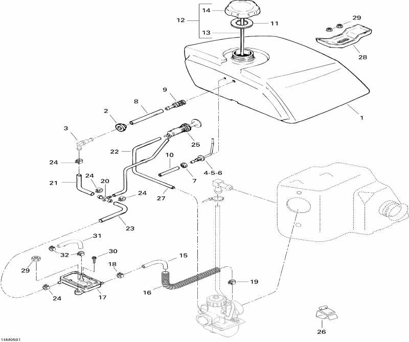 snowmobile Skidoo - Fuel System
