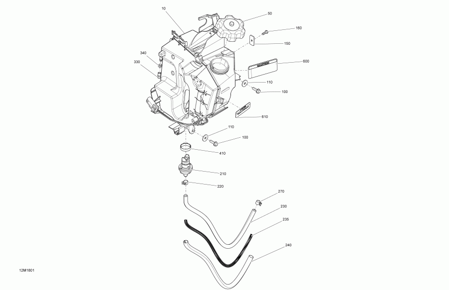 snowmobile Skidoo EXPEDITION SPORT 550F, 2018 - Oil System 550f