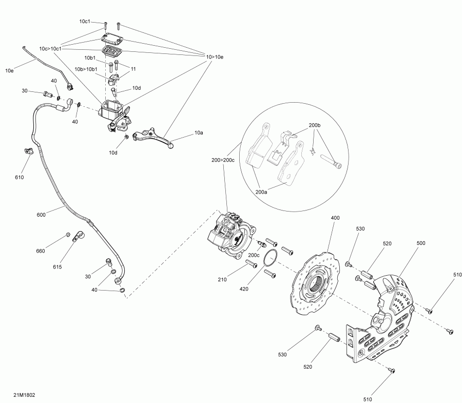  Skidoo EXPEDITION SPORT 550F, 2018 - Brakes Engine 550f All Package