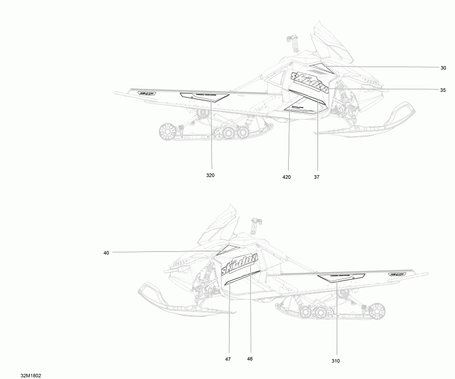 Skidoo MXZ 600 CARB, 2018 -  Mxz  600 Carb All Package