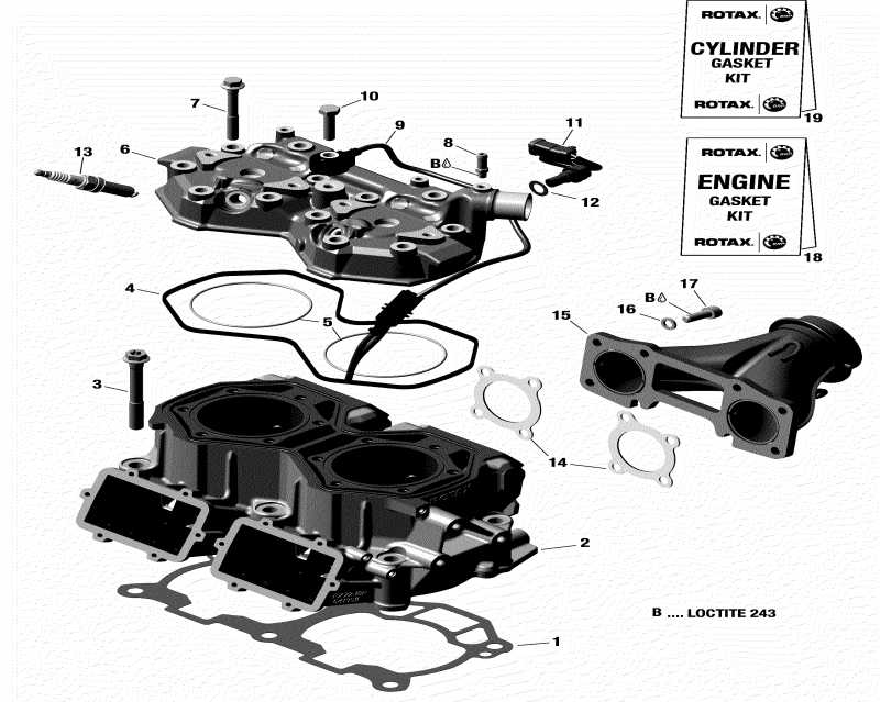 MXZ 600RS - Racing, 2018 ������ - Cylinder And Cylinder Head North America
