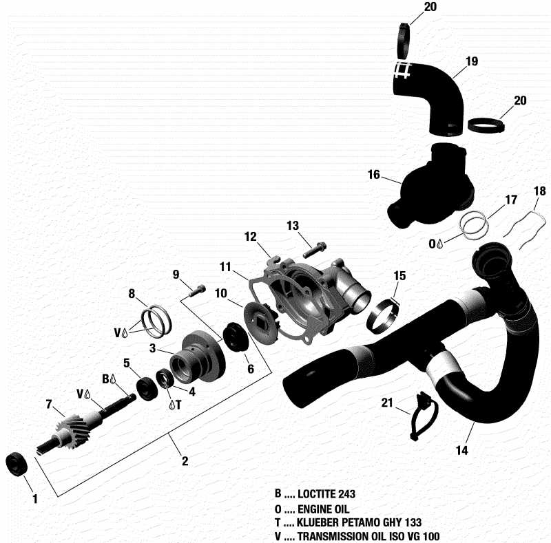 snowmobile Skidoo  MXZ 600RS - Racing, 2018 - Engine Cooling