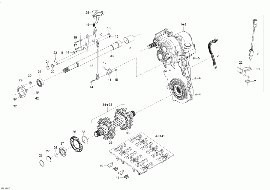  ski-doo SKANDIC 550F, 2018 - Drive Train Skandic 550f