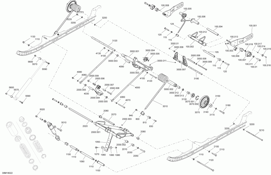 SkiDoo EXPEDITION SPORT 600 ACE, 2018 ������ - Suspension Rear Expedition All Models S����erior