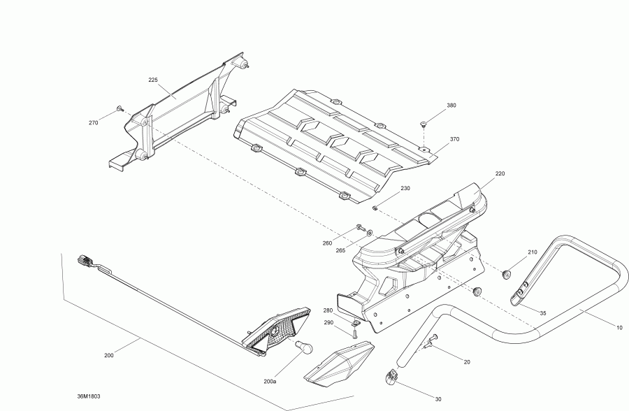 snowmobile Skidoo EXPEDITION SPORT 600 ACE, 2018 - Luggage Rack Engine 600 Ace Expedition