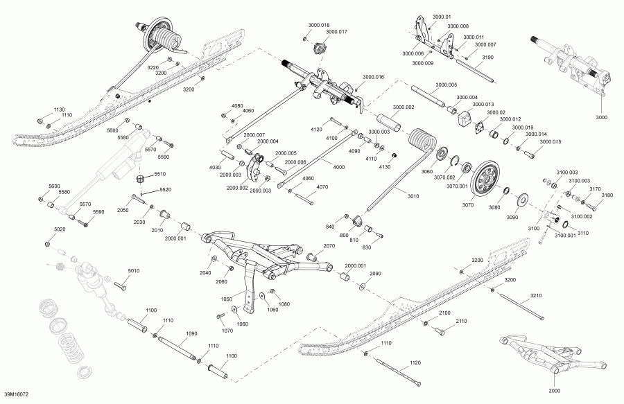   MXZ 600HO E-TEC, 2018  - Suspension Rear Mxz Package Tnt Serior