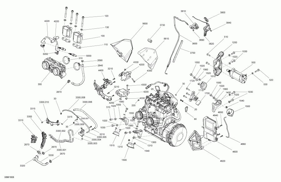 snowmobile ski-doo - Engine Renegade Engine 600ho E-tec Package Backcountry