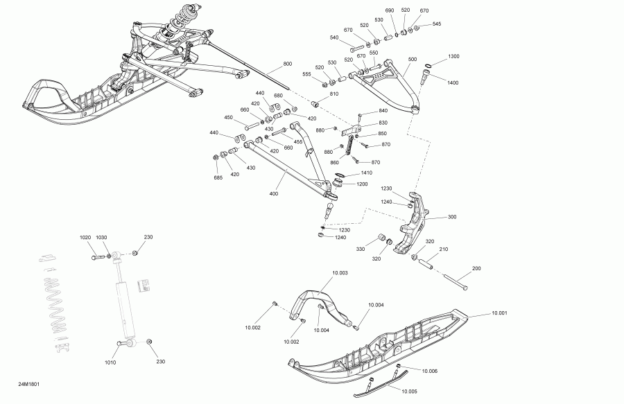 snowmobile BRP - Front Suspension And Ski Renegade Engine 600ho E-tec Package Backcountry