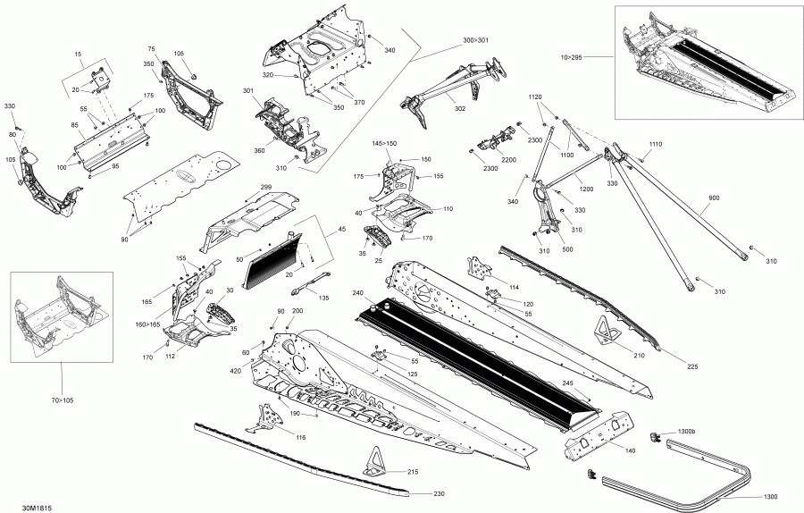 snowmobile Skidoo - Frame Engine 600ho E-tec Renegade All Package
