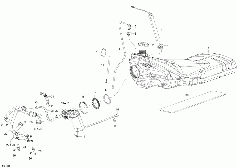   SKANDIC 600HO E-TEC, 2018 - Fuel E Tec