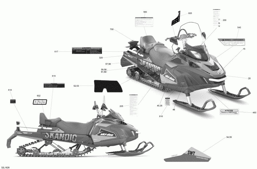 snowmobile  SKANDIC 600HO E-TEC, 2018 -  Scandic 600ho E-tec
