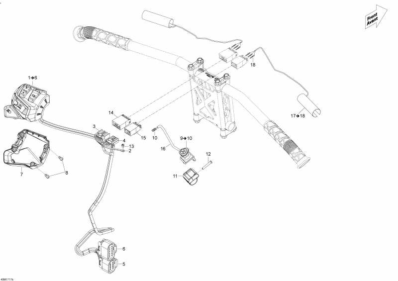 BRP SkiDoo SKANDIC 600HO E-TEC, 2018 ������ - Steering Wiring Harness 600ho E-tec 2018