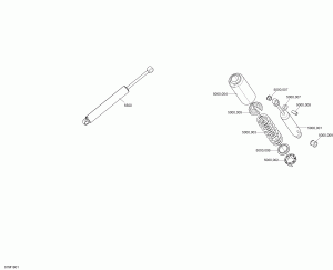 08- Shocks Rear Tundra  600ho E-tec - Package Xtreme (08- Shocks Rear Tundra Engine 600ho E-tec - Package Xtreme)