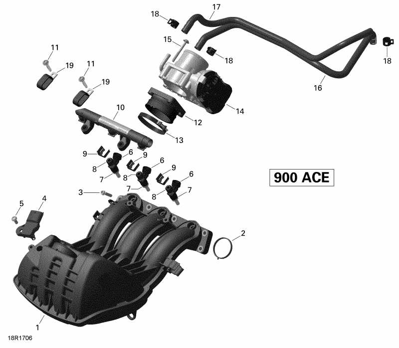   EXPEDITION SPORT 900 ACE, 2018 - Air Intake Manifold And Throttle Body 900 Ace