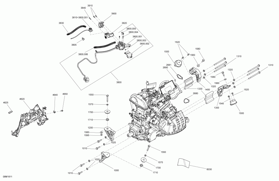    MXZ 600 ACE, 2018 - Engine Engine 600 Ace