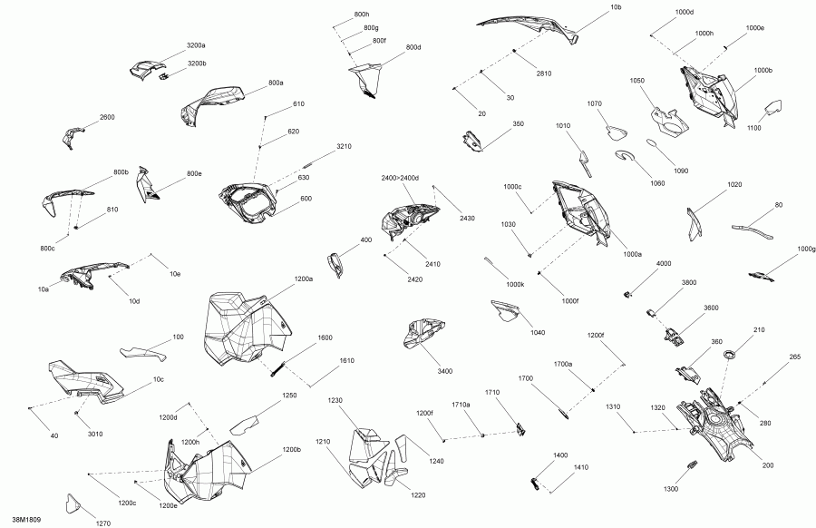 �������� Ski Doo ����������� MXZ 600 ACE, 2018 - Hood Mxz 600 Ace